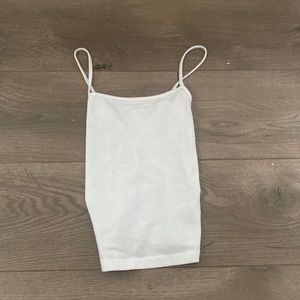 White crop tank top